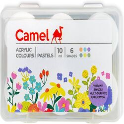 Camel Acrylic Pastel Colours 6 shades - 10ml each